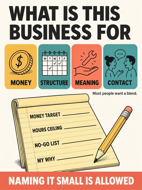 An older adult testing a small service offer with one real customer before investing heavily.
