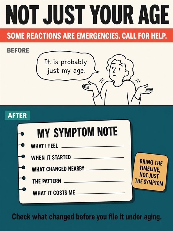 An older adult working through the practical decision represented by “side effects and interactions,” using a clear sequence, supportive environment, and realistic everyday tools.