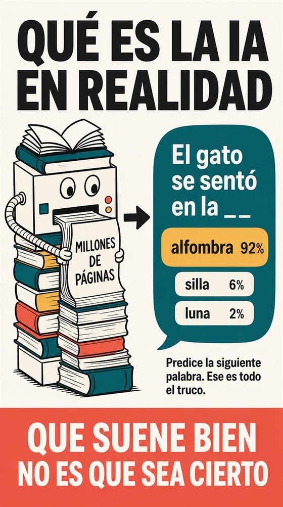 Una persona mayor usa una tableta para convertir una pregunta práctica en una respuesta clara, con señales visuales sencillas de pregunta, ajuste y comprobación.