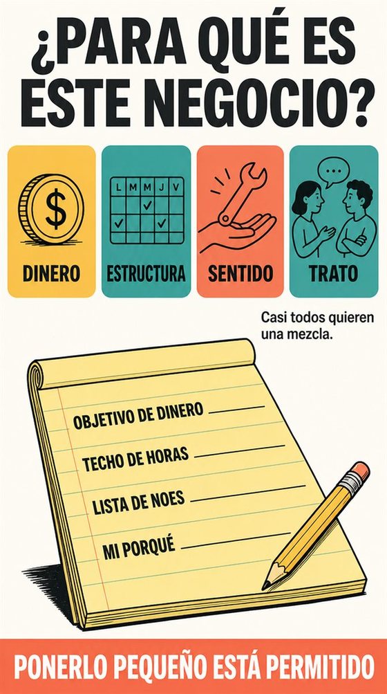 Una persona mayor prueba una pequeña oferta de servicio con un cliente real antes de invertir mucho dinero.
