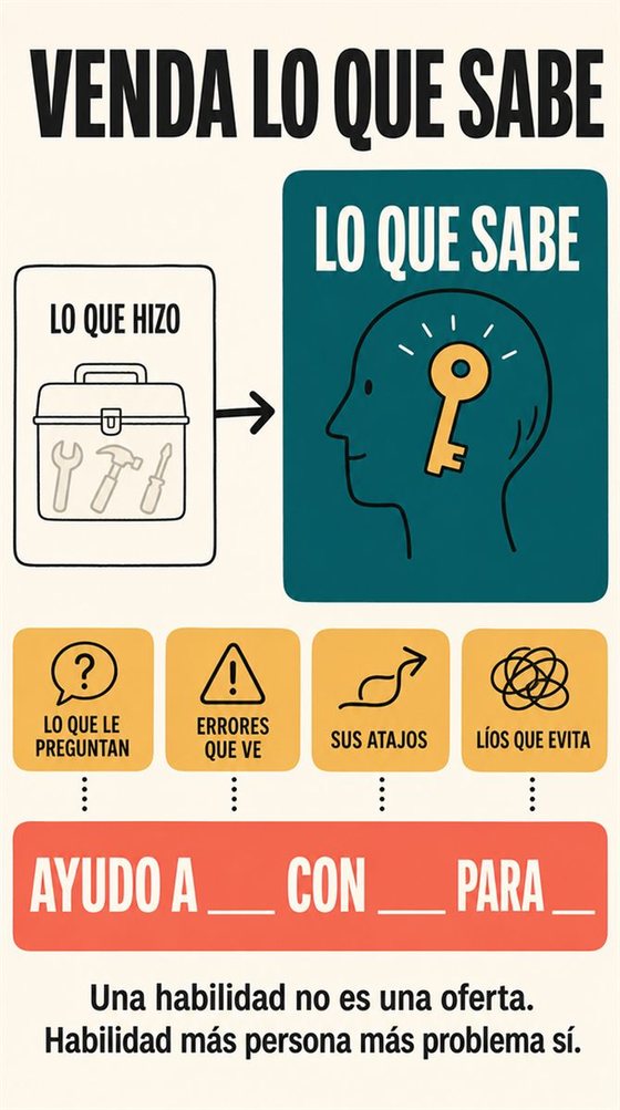 Una persona mayor prueba una pequeña oferta de servicio con un cliente real antes de invertir mucho dinero.