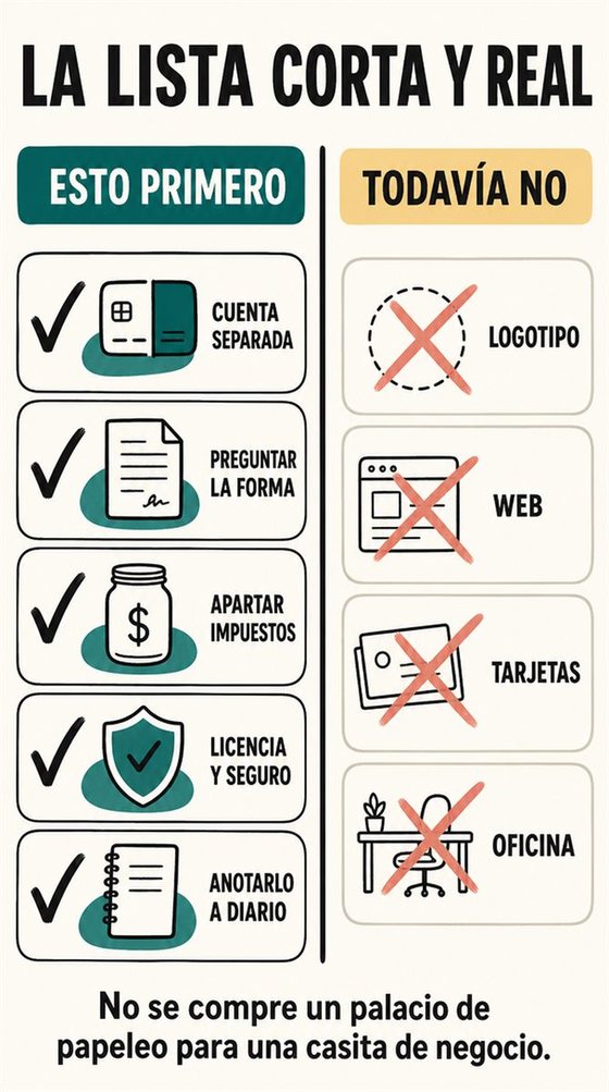 Una persona mayor prueba una pequeña oferta de servicio con un cliente real antes de invertir mucho dinero.