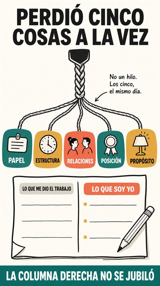 Una persona mayor organiza su semana en torno al propósito, las relaciones, la salud, el aprendizaje y el descanso después de dejar un puesto de trabajo formal.