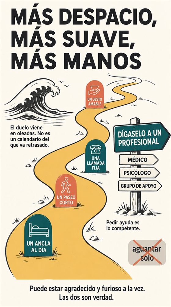 Una persona mayor prepara sus preguntas y una hoja breve de información antes de una cita médica, sin imágenes clínicas.