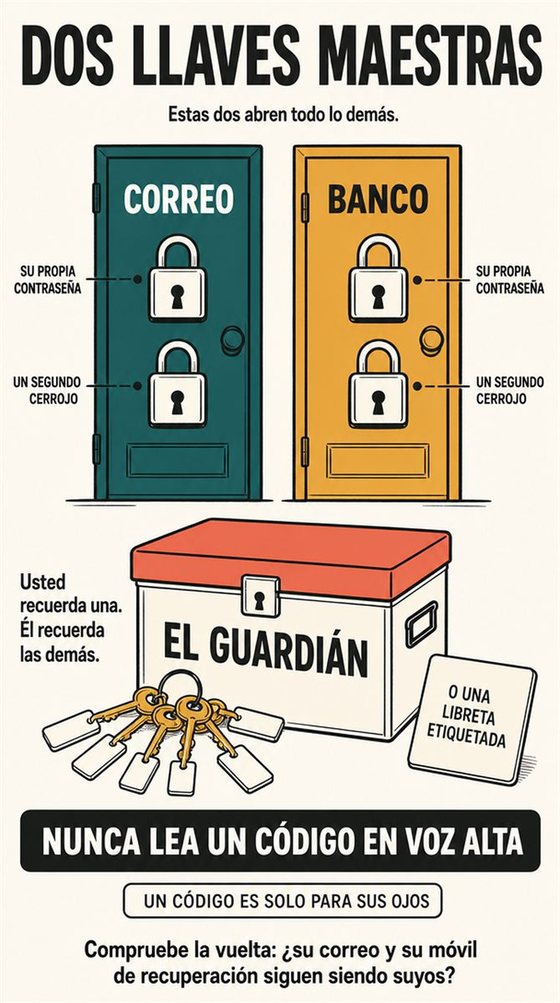 Una persona mayor deshace con calma sus pasos en un aparato, usando atrás, deshacer y las pistas de ayuda, sin mostrar angustia.