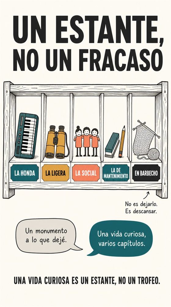 Una persona mayor practica una habilidad nueva en sesiones cortas y concentradas, con el avance visible a lo largo de varios intentos.