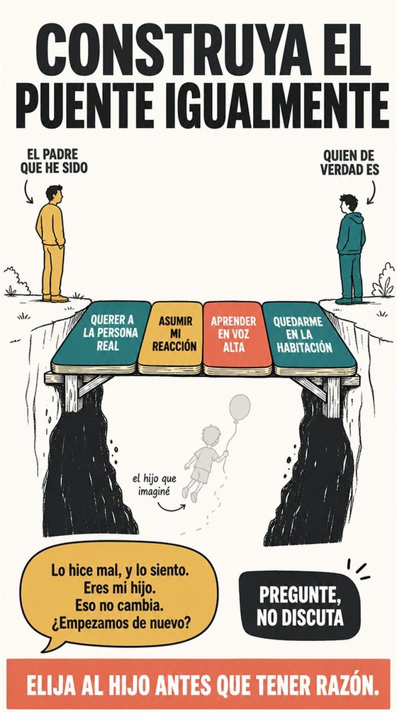 Una persona mayor resuelve con calma la decisión práctica que representa «seguir cerca a pesar de la diferencia», con una secuencia clara, un entorno amable y objetos cotidianos.