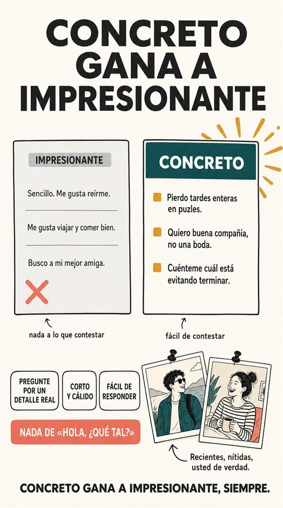 Dos personas mantienen una conversación tranquila cara a cara, con postura abierta, una petición clara y escucha respetuosa.