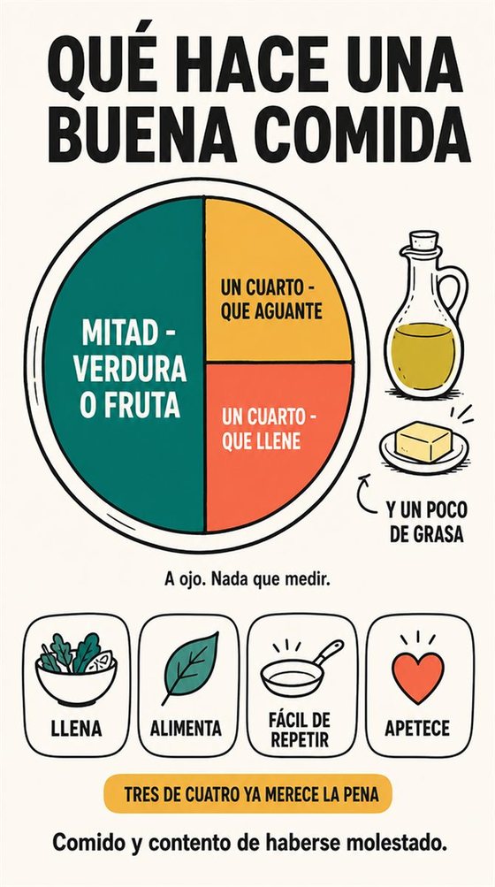 Una persona mayor ordena sus cosas en categorías —quedarse, compartir, vender, donar y soltar— en una habitación luminosa y despejada.
