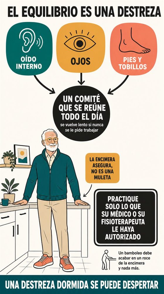 Una persona mayor practica una destreza nueva en sesiones cortas y concentradas, con el avance visible a lo largo de varios intentos.