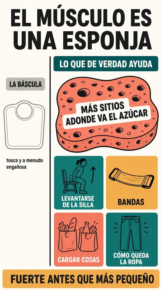 Una persona mayor sigue su fuerza, su energía, cómo le queda la cintura y sus hábitos, en lugar de fijarse solo en la báscula.