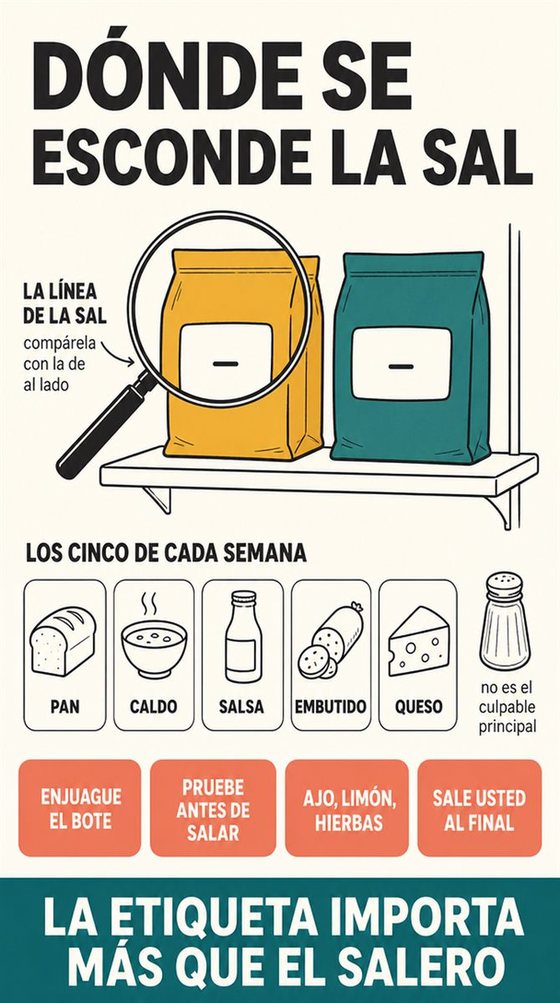Una persona mayor prepara una comida práctica y colorida para una o dos personas, con ingredientes fáciles de conseguir y una encimera despejada.