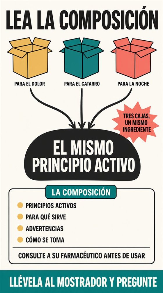 Una persona mayor resuelve la decisión práctica que representa que «sin receta no significa sin riesgo», con una secuencia clara, un entorno amable y objetos cotidianos reales.