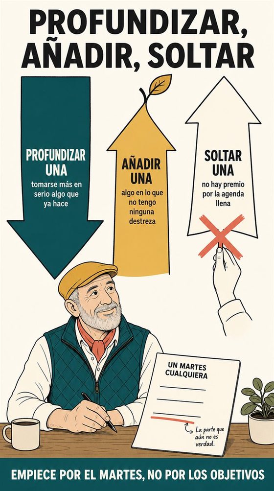 Una persona mayor prepara sus preguntas y una hoja breve con su información antes de una cita médica, sin imágenes de pruebas ni diagnósticos.