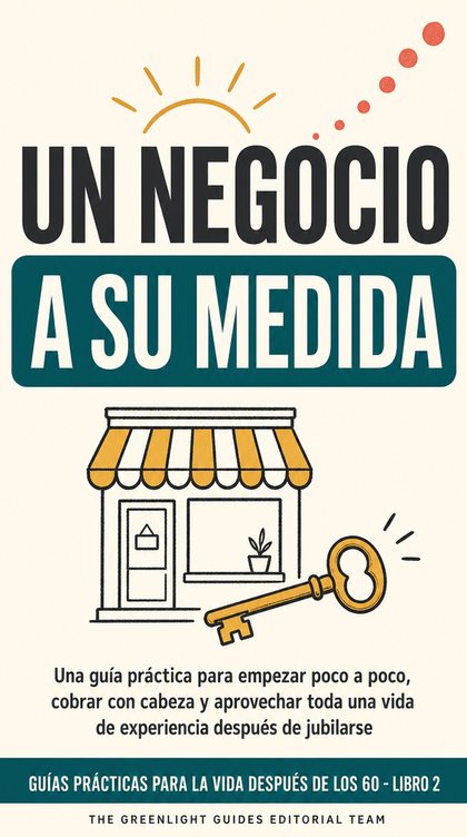 Un negocio a su medida — Una persona mayor en un rincón de trabajo sencillo en casa, donde se juntan un cuaderno con toda una vida de experiencia, una oferta clara para un cliente y un camino nítido hacia delante.