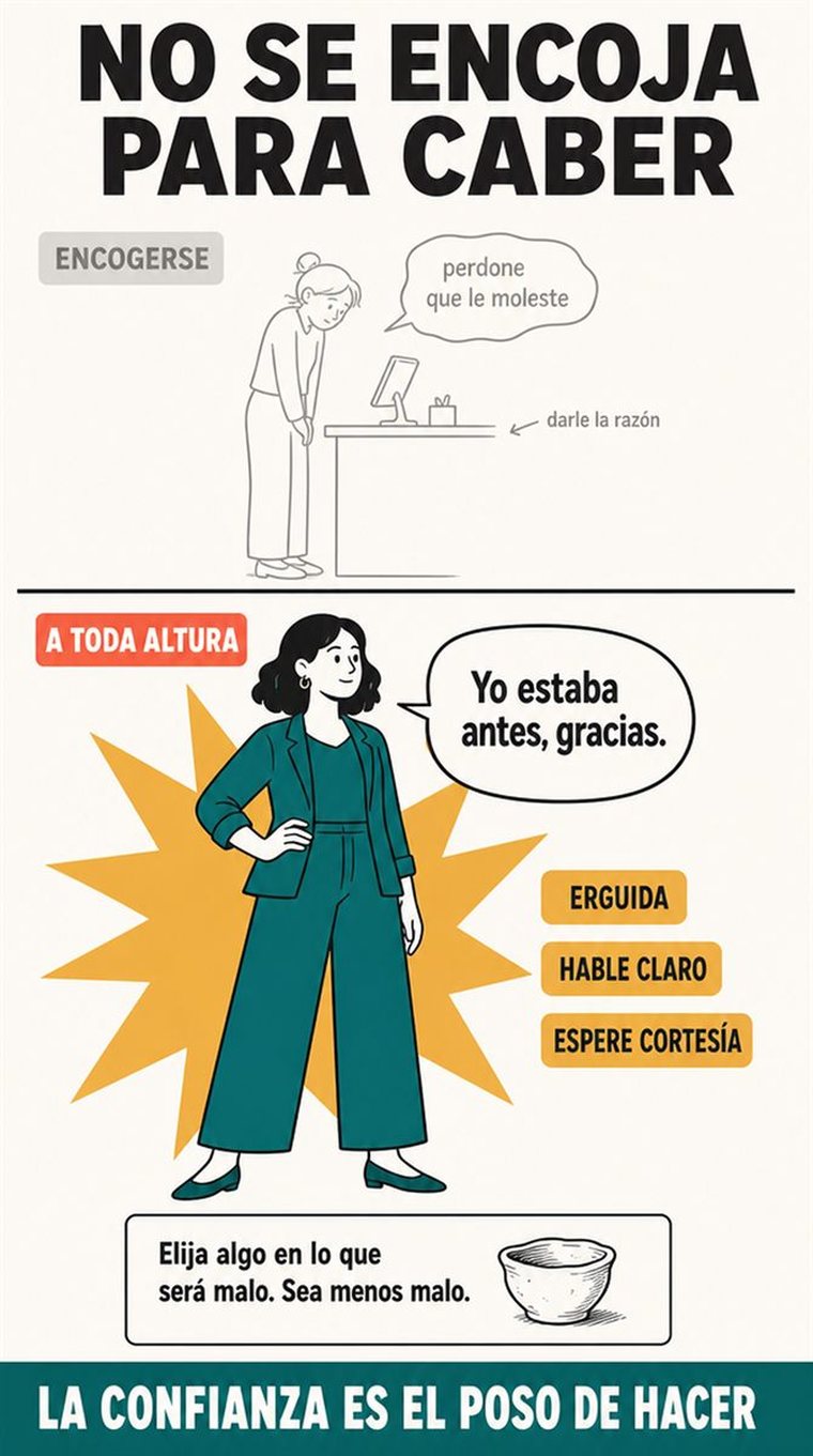 Una persona mayor resuelve la decisión práctica que representa «mirar de frente la edad, la visibilidad y la confianza», con una secuencia clara, un entorno acogedor y herramientas cotidianas.